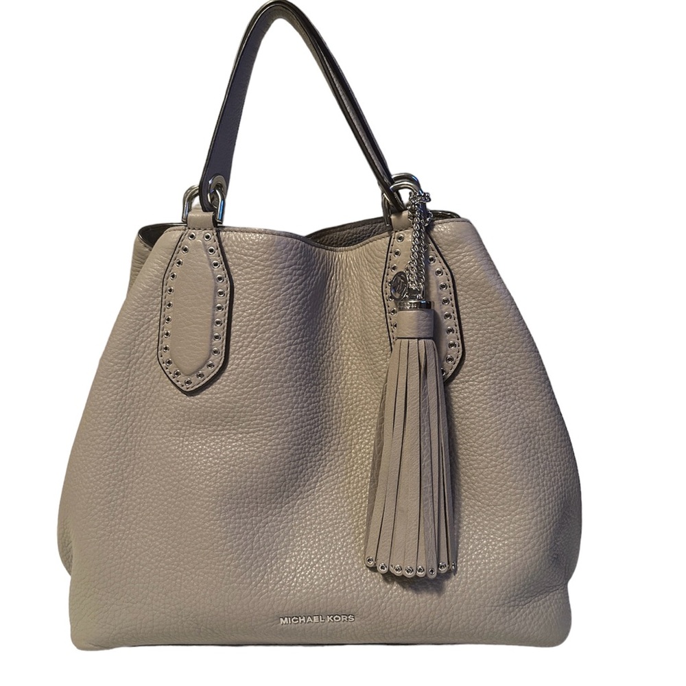 Michael Kors Gray Leather Shoulder Bag